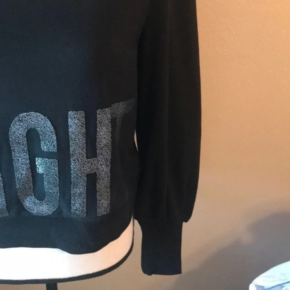 🍁Gorgeous Night Textured Puff-Shoulder Sweatshirt - Picture 3 of 5